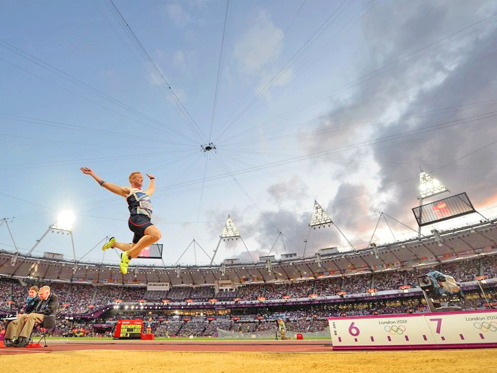 Greg Rutherford nails his long jump