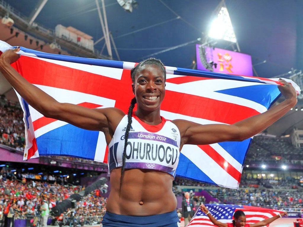 Christine Ohuruogu, Britain’s only reigning track and field champion, was beaten in her own back yard last night