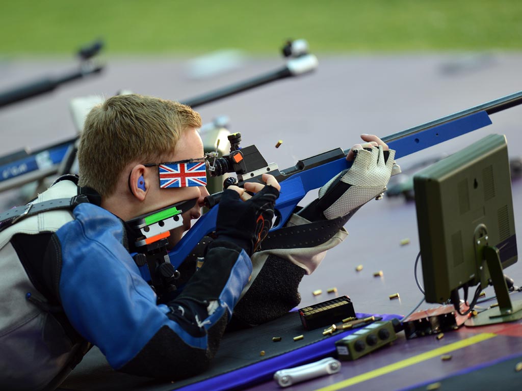 James Huckle in 50 metre rifle action