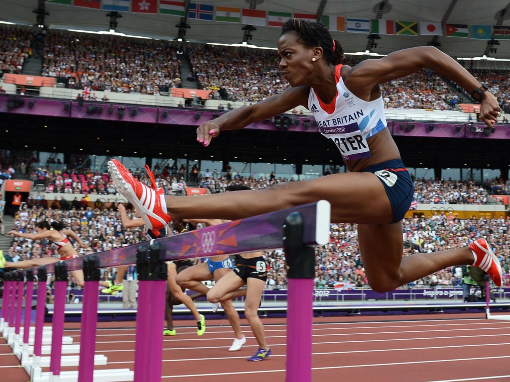 August 6, 2012: Tiffany Porter of Team GB in action in the 100 metres hurdles heats
