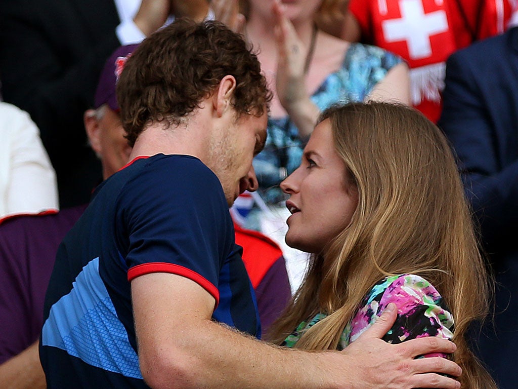 Andy Murray with girlfriend Kim Sears