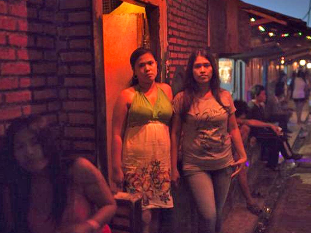 Rizki, right, and Melli, Jakarta sex-workers