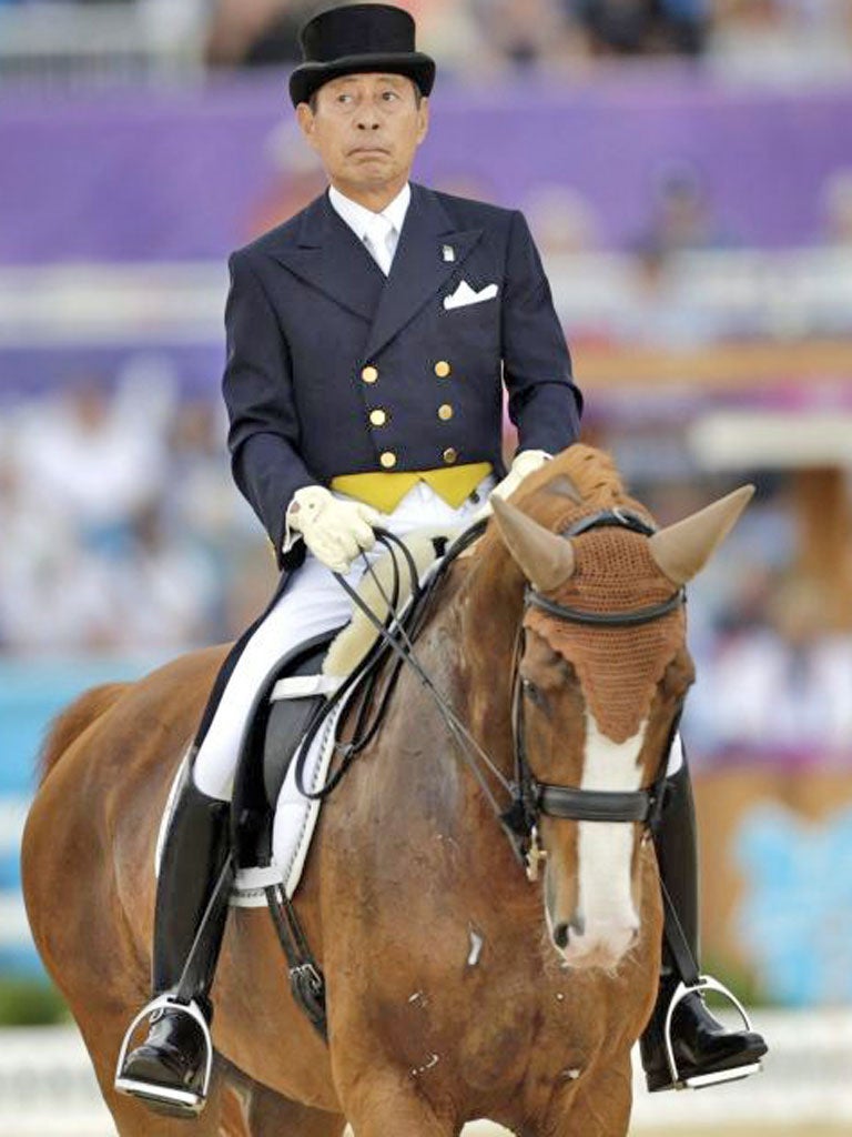 Hiroshi Hoketsu: The 71-year old Japanese dressage rider is the oldest Games athlete