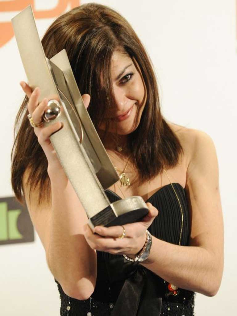 Sparkling: at an awards ceremony in 2010