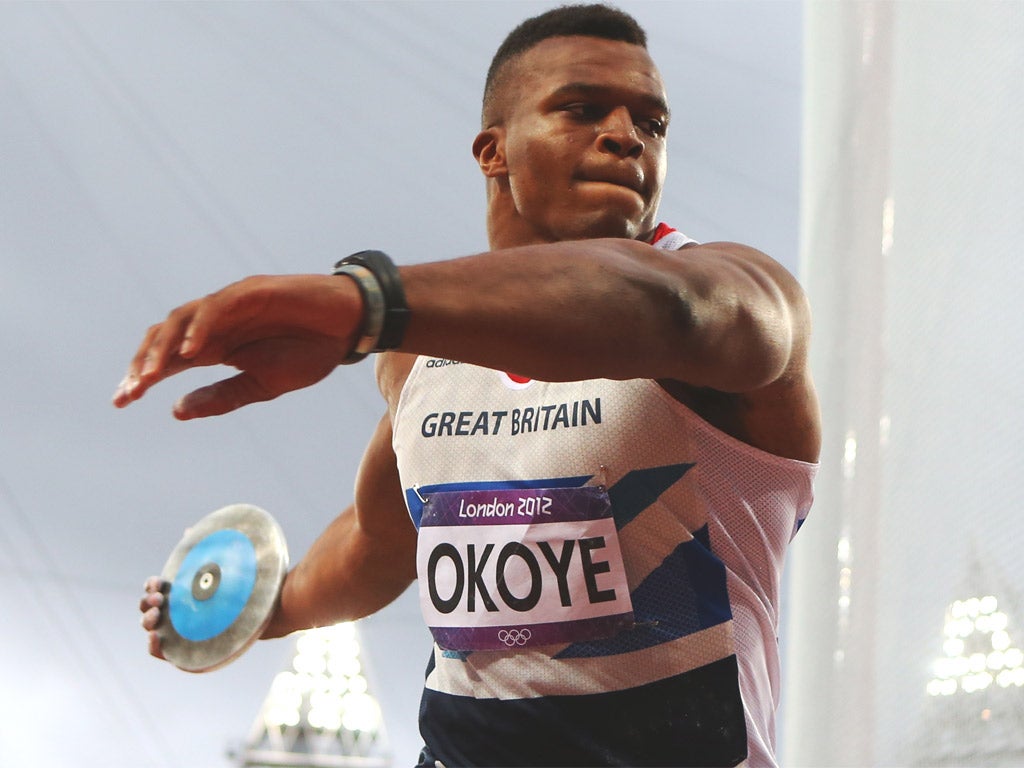 Lawrence Okoye during last night's final