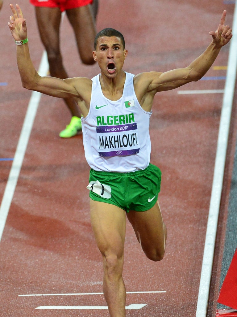 Taoufik Makhloufi winning the 1500m last night