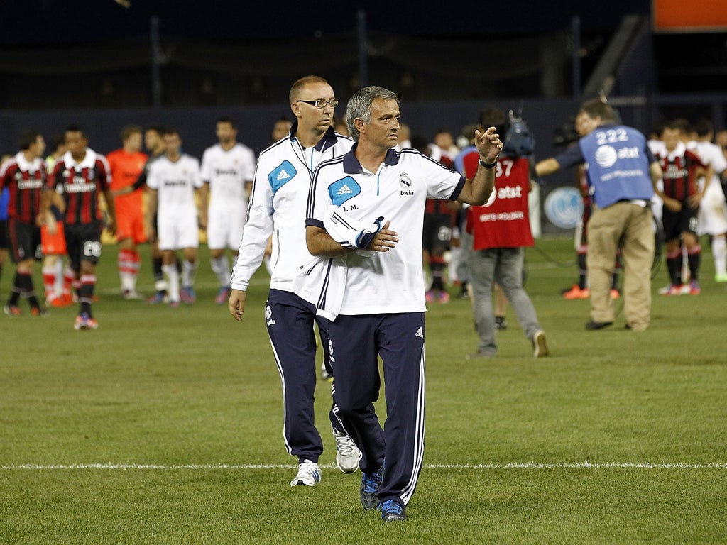 Mourinho pictured during pre-season