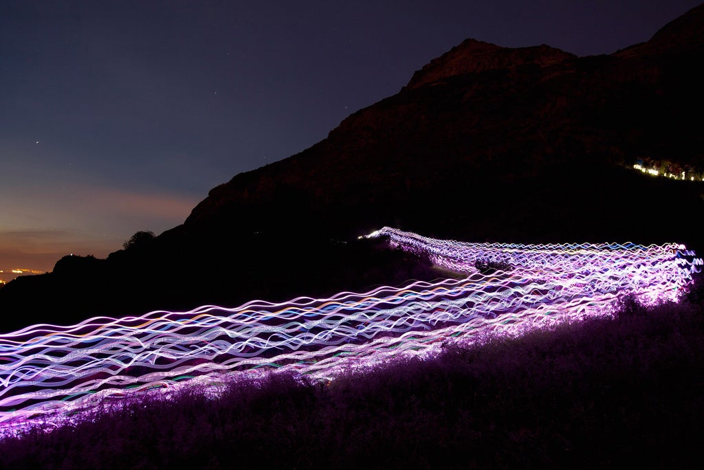 The Edinburgh light show in 2008