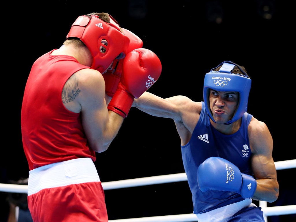 Anthony Ogogo was unable to overcome Brazil's Esquiva Falcao