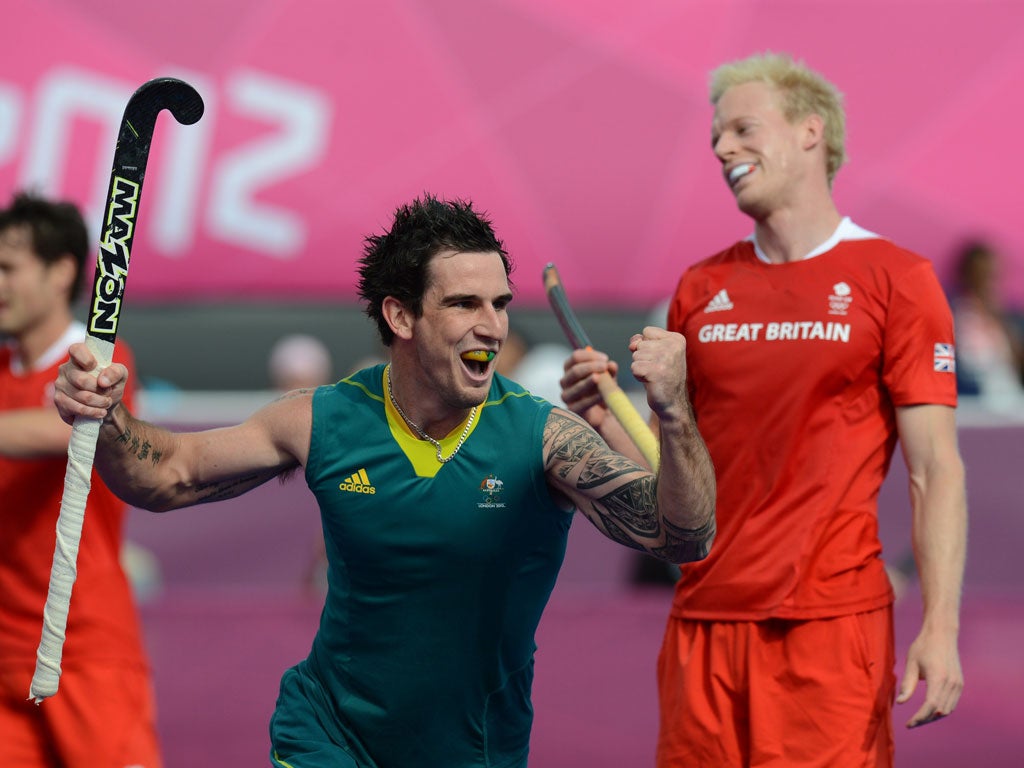 Australia's Kieran Govers celebrates