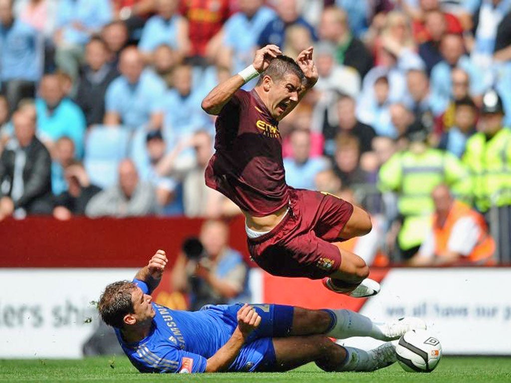 The Community Shield kicked off the English club season on Sunday – and Chelsea’s Branislav Ivanovic was sent off