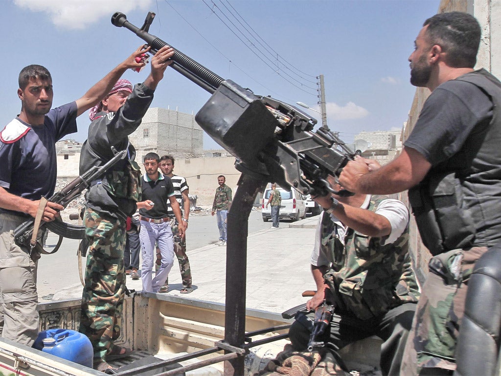 The rebels have their own heavy artillery