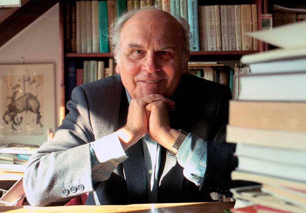 Casting a spell: Ryszard Kapuscinski, in his office in Warsaw