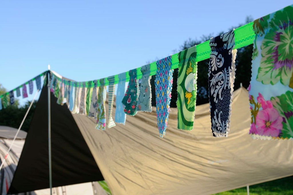 Let it all hang out: Recreate that festival feel by hanging colourful bunting in your garden