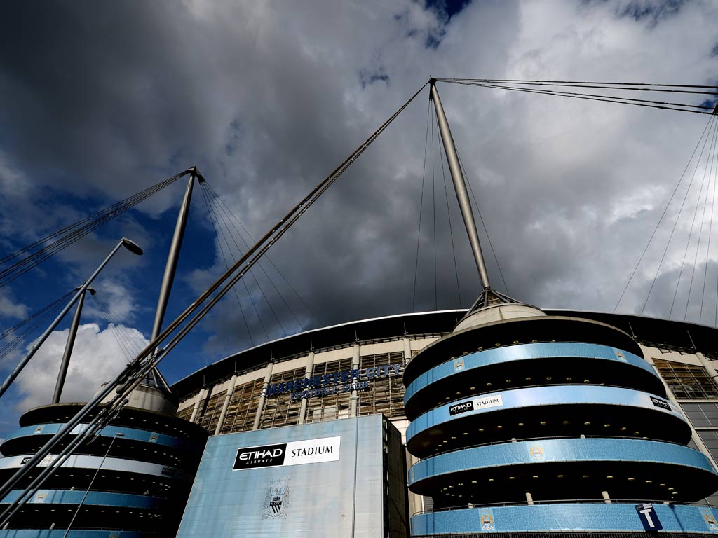 A view of Manchester City's Etihad Stadium