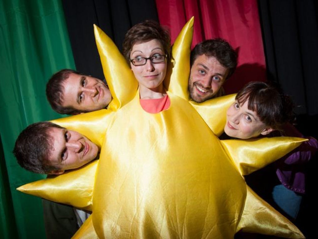 From left, Simon Watt, Matt Parker, Helen Arney, Steve Mould and Helen Keen