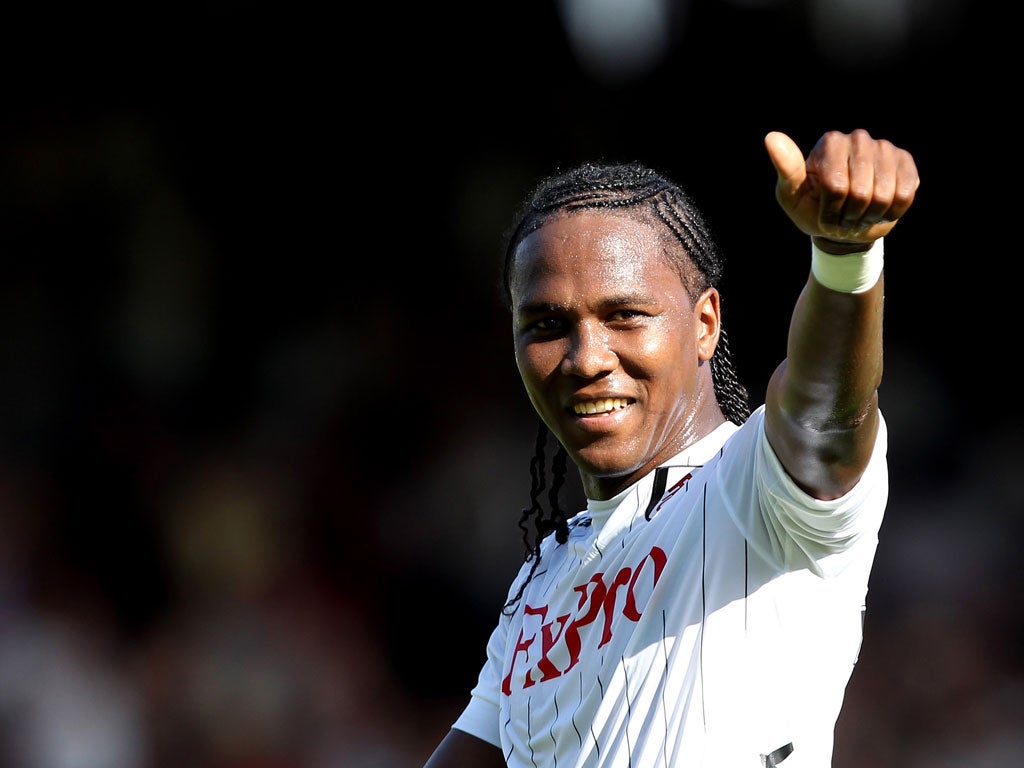 Hugo Rodallega celebrates his teams 5-0 win over Norwich