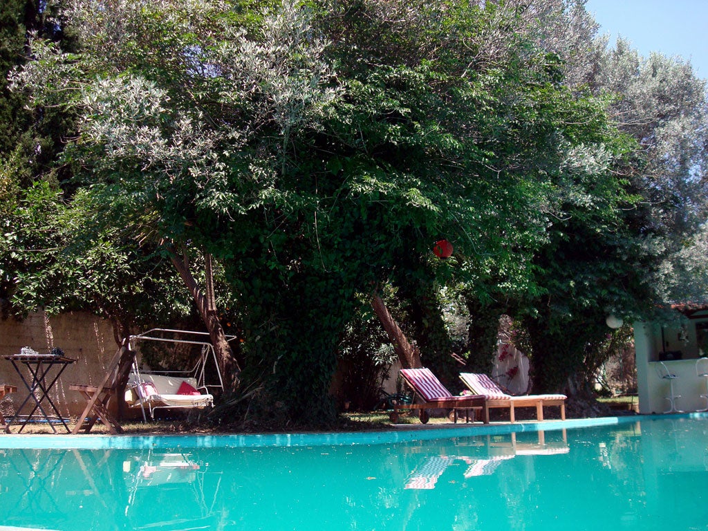 Peace and quiet: The pool at St Thomas B&B