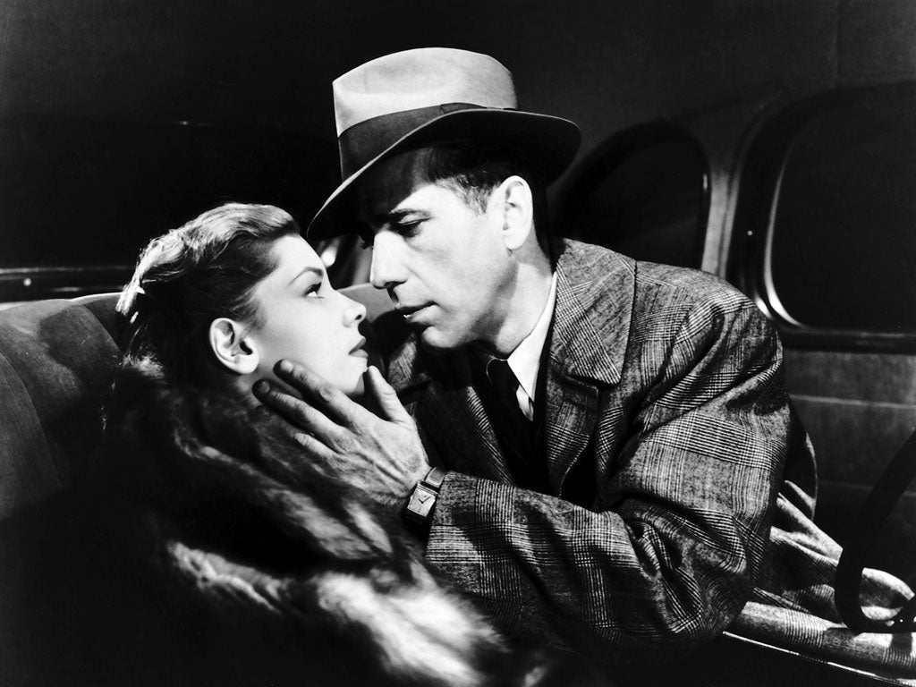 Humphrey Bogart as Philip Marlowe with Lauren Bacall in The Big Sleep