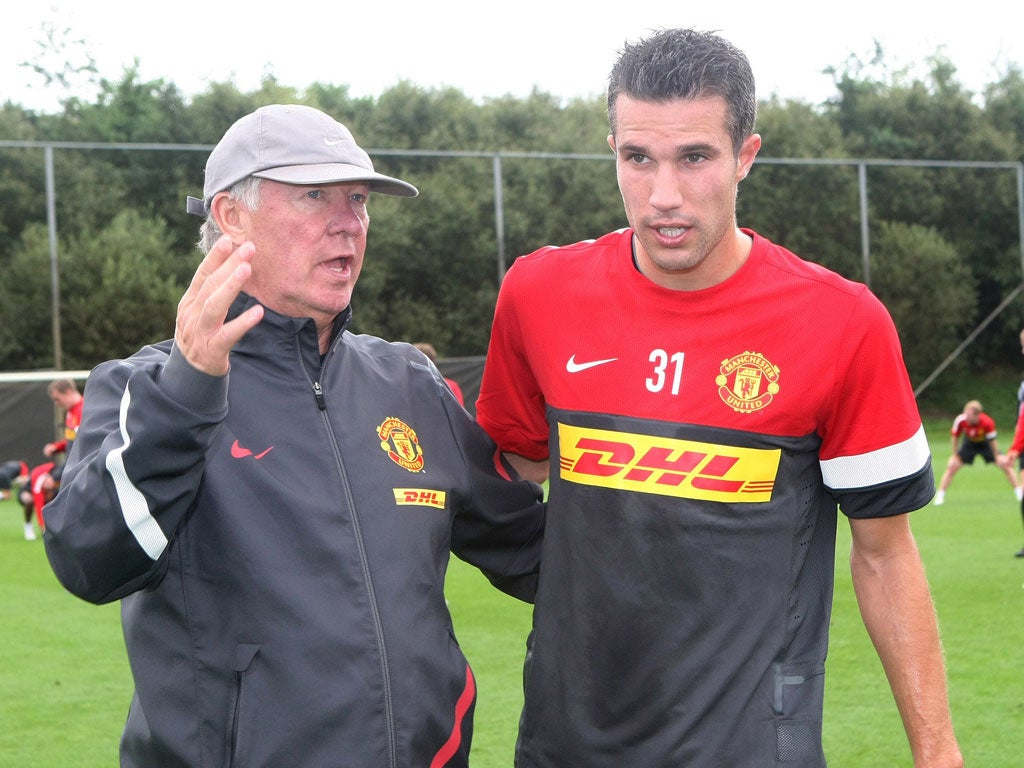 Red van man: Sir Alex Ferguson can team Robin van Persie up with Rooney, Welbeck and Hernandez