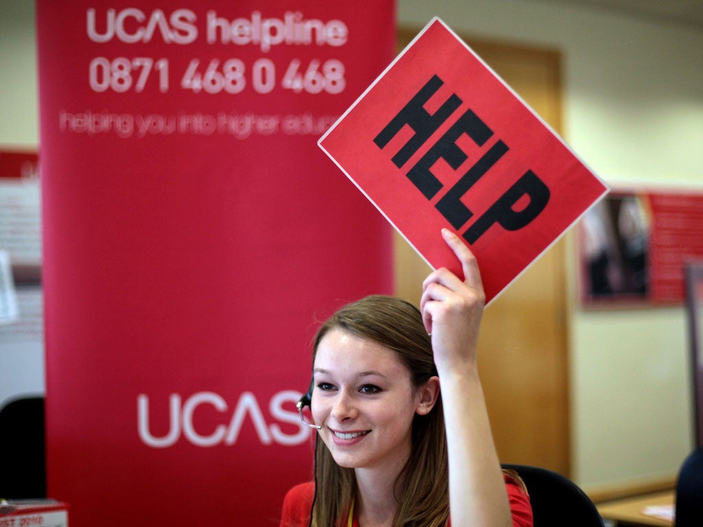 Ucas reports that there are 170,000 candidates chasing 50,000 places