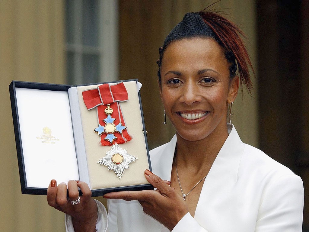 Dame Kelly Holmes received the honour for her two gold medals