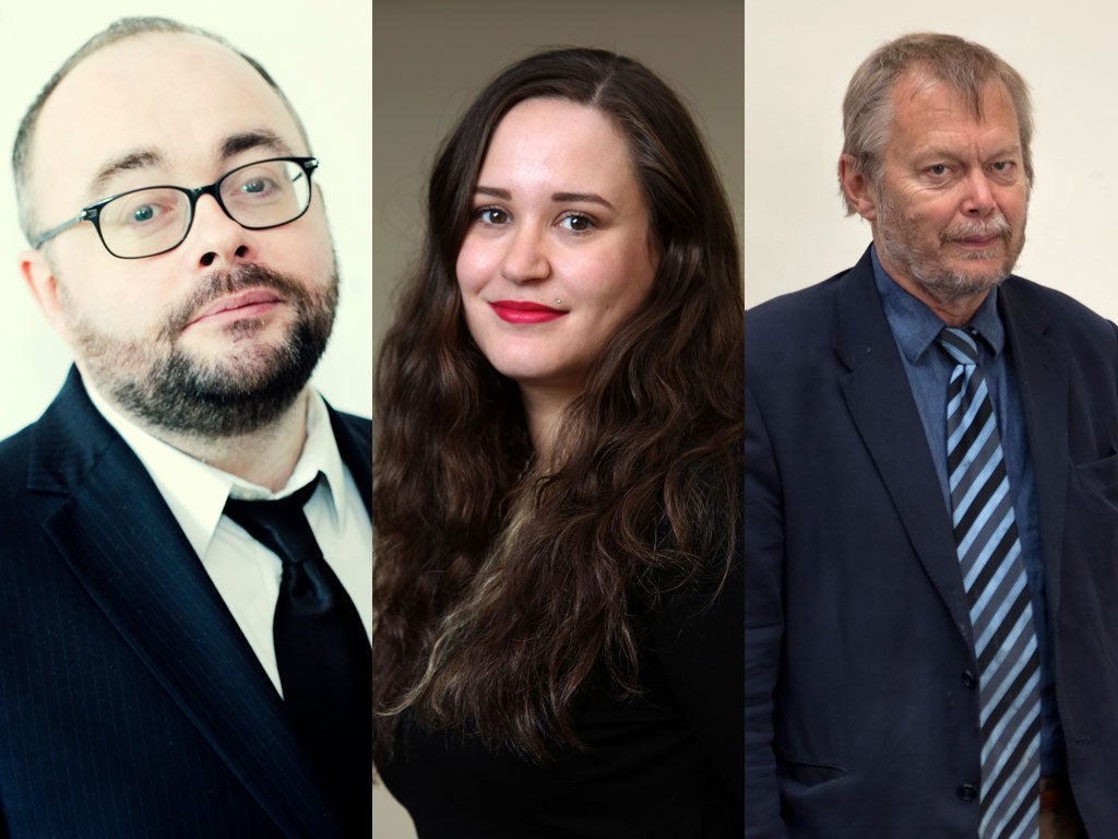 Independent writers, L-R: Rhodri Marsden, Rebecca Armstrong, Richard Garner