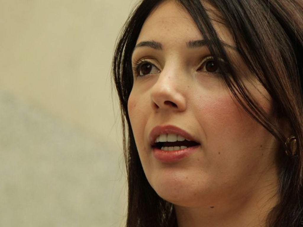 Nur Nadil, the wife of former fugitive tycoon Asil Nadir, outside the Old Bailey, where she saw him convicted on 10 charges today