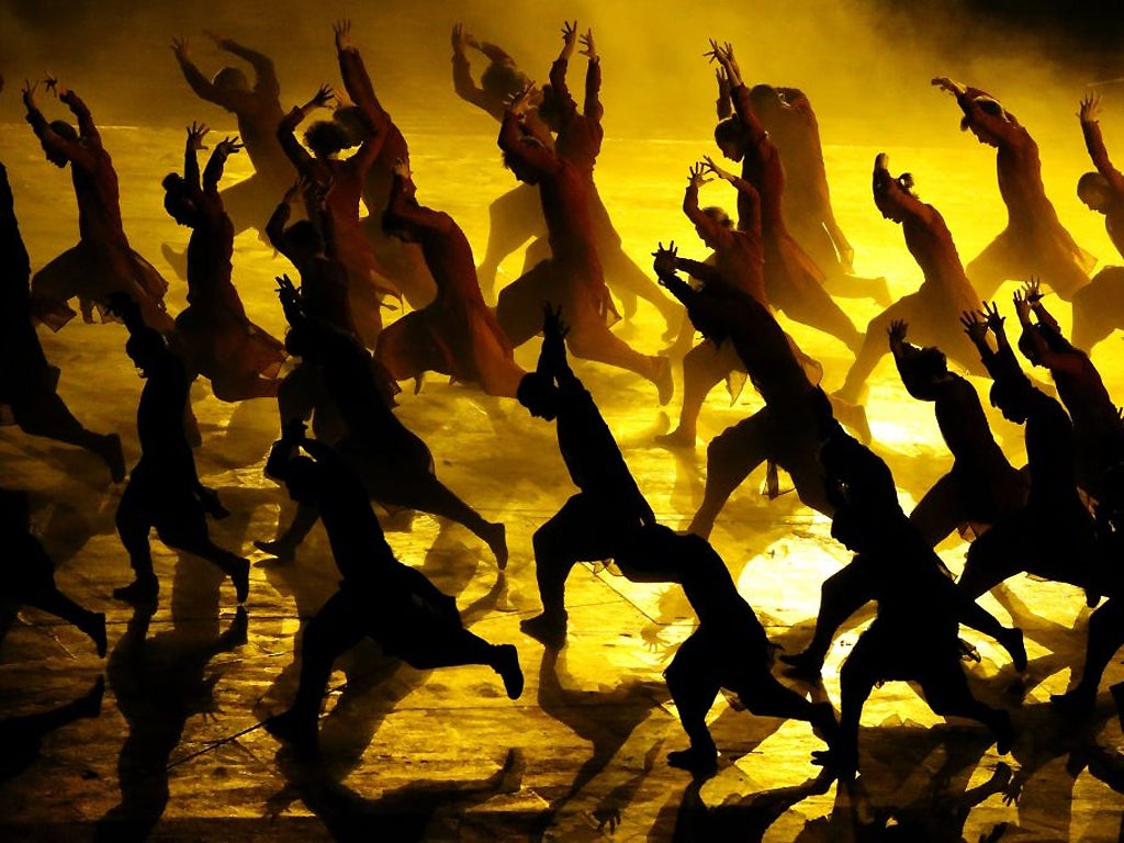 Performers at the Olympics Opening ceremony. Boyle’s extravaganza will be a hard act to follow for Hemmings and Sealey