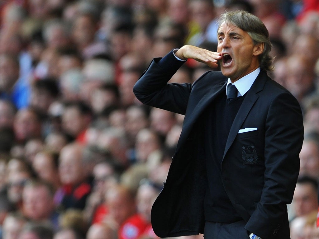 Mancini was clearly frustrated with his side despite still managing a point