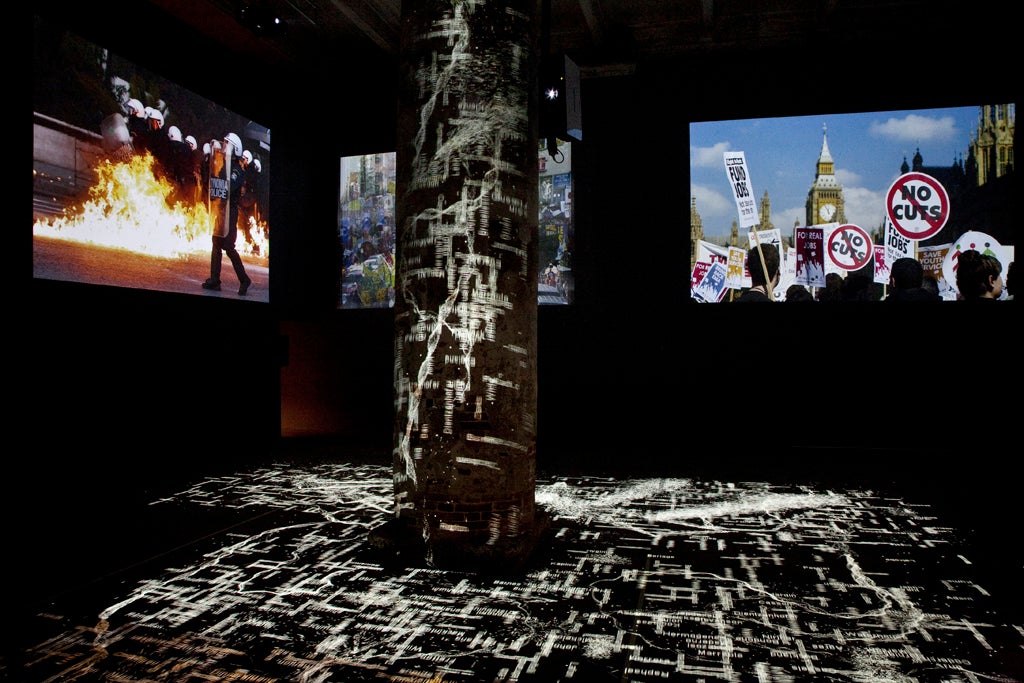 A piece by Norman Foster at the Venice Architecture Biennale