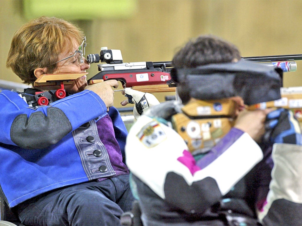 Paralympic veteran Di Coates is a medal hope in today’s shooting