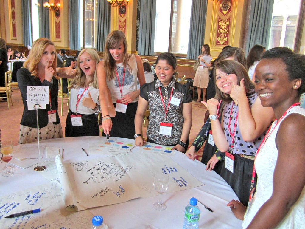 Interns at the closing ceremony of the Foreign Office scheme organised by Baroness Warsi