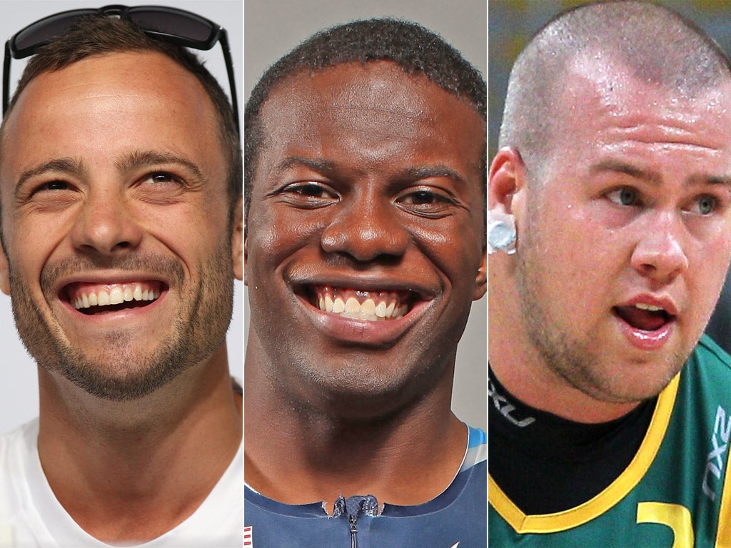 Oscar Pistorius, Jerome Singleton and Ryley Batt