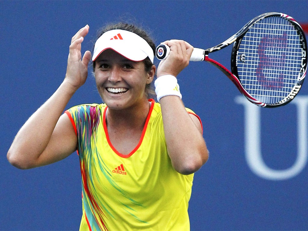 Laura Robson can hardly believe she has beaten Kim Clijsters