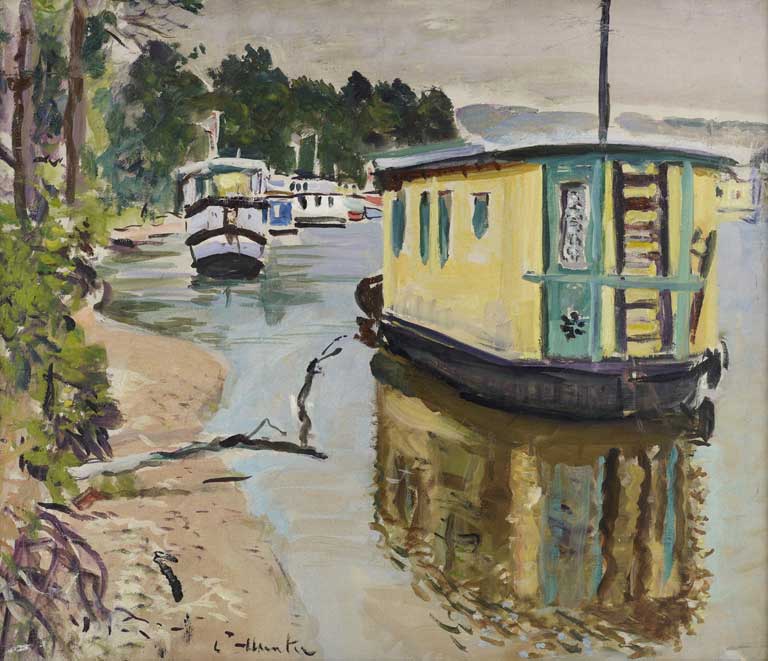 Houseboats, Loch Lomond, by Leslie Hunter