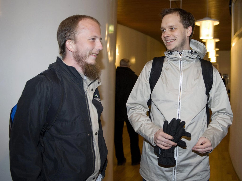 Gottfrid Svartholm Warg (left): The Pirate Bay founder had failed to appear in court