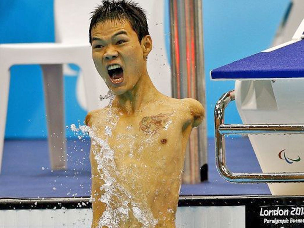 Chinese swimmer Tao Zheng, who won gold in the 100m backstroke