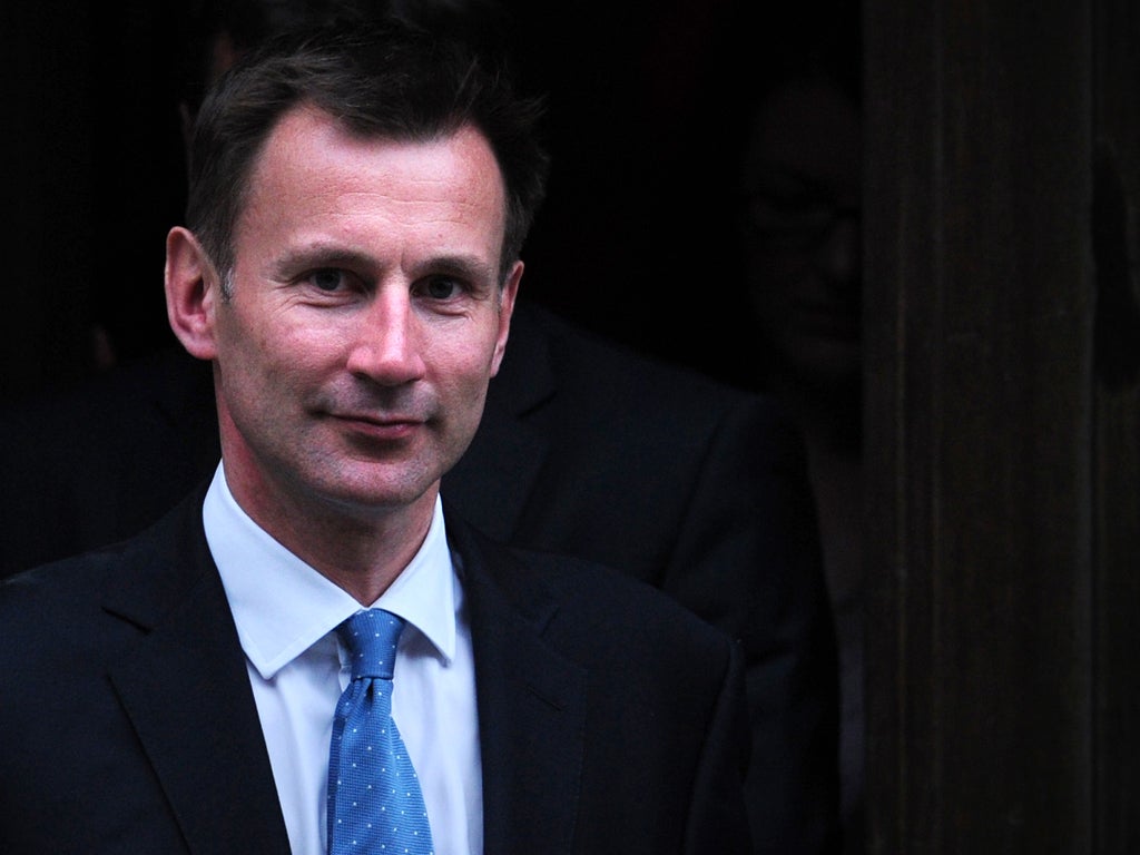 Jeremy Hunt, who came under huge pressure as Culture Secretary earlier this year over his role in the BSkyB takeover bid, replaces Andrew Lansley who becomes Commons leader