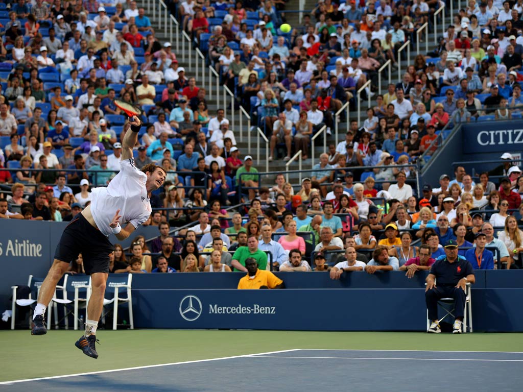 Andy Murray in action at the US Open