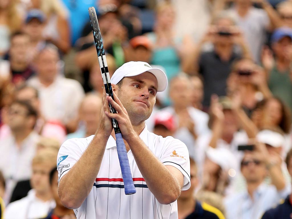 Andy Roddick after his final professional match