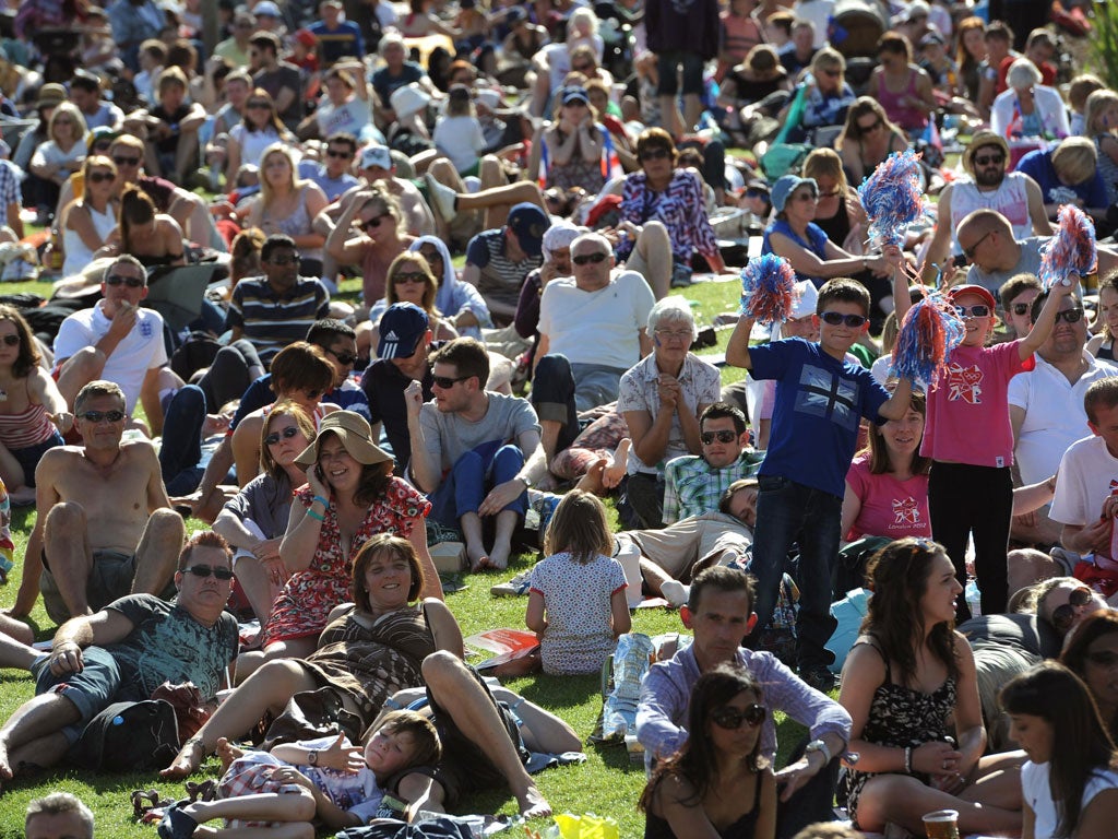 A packed Olympic park