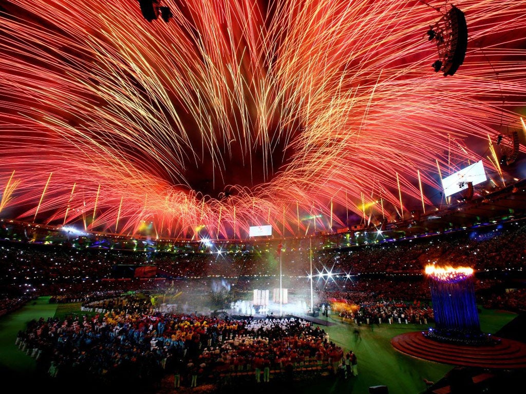 Spectacular fireworks at the closing ceremony