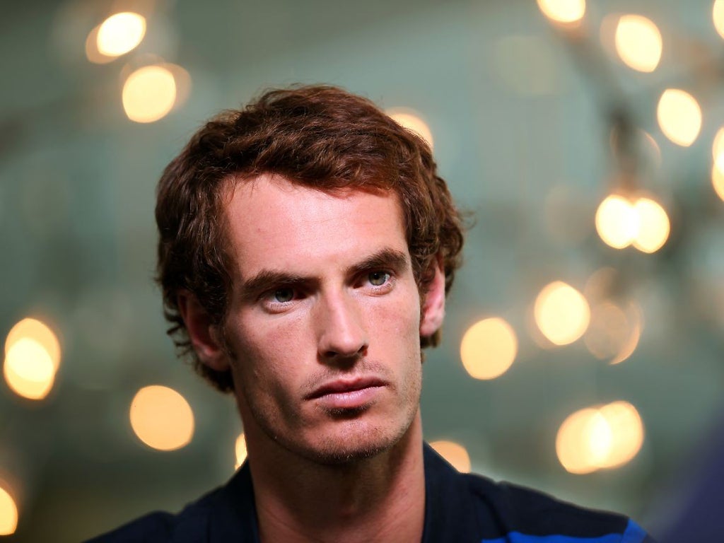 Andy Murray during his round of interviews after his victory in in the 2012 US Open Championship