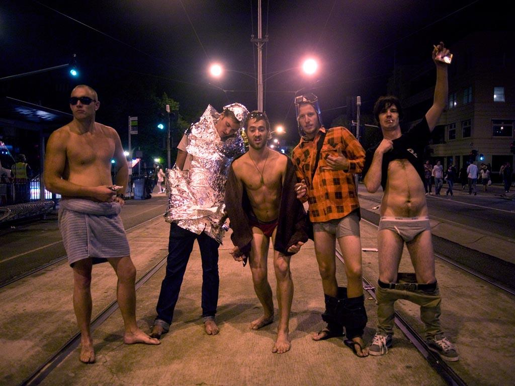 Patrons of the St Kilda festival in Melbourne, Australia