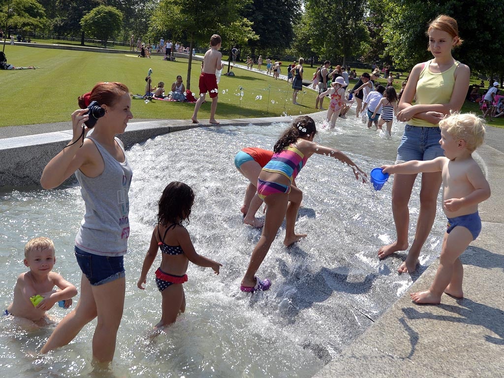 Children playing in London's Hyde Park