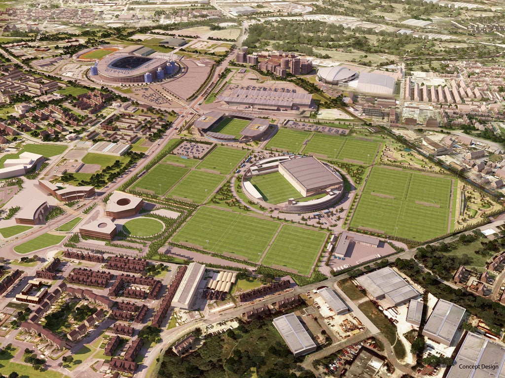 An artist's impression of Manchester City's state-of-the-art training ground, set to open in two years' time