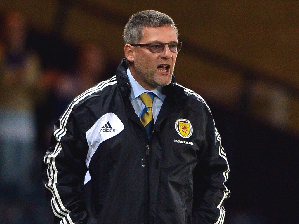 Levein under pressure: A section of the Tartan Army have demanded a change of manager after the 1-1 draw with Macedonia at Hampden