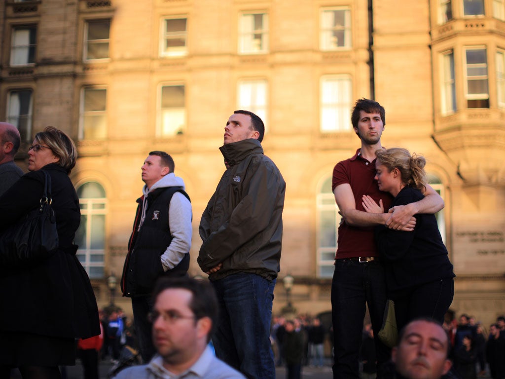 Silent vigil: Liverpool remembering the victims of Hillsborough on Wednesday