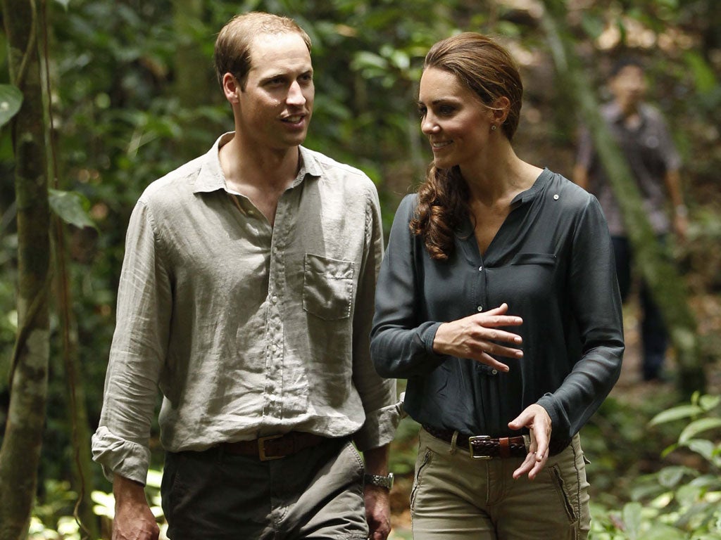 The Duke and Duchess of Cambridge in Malaysia yesterday